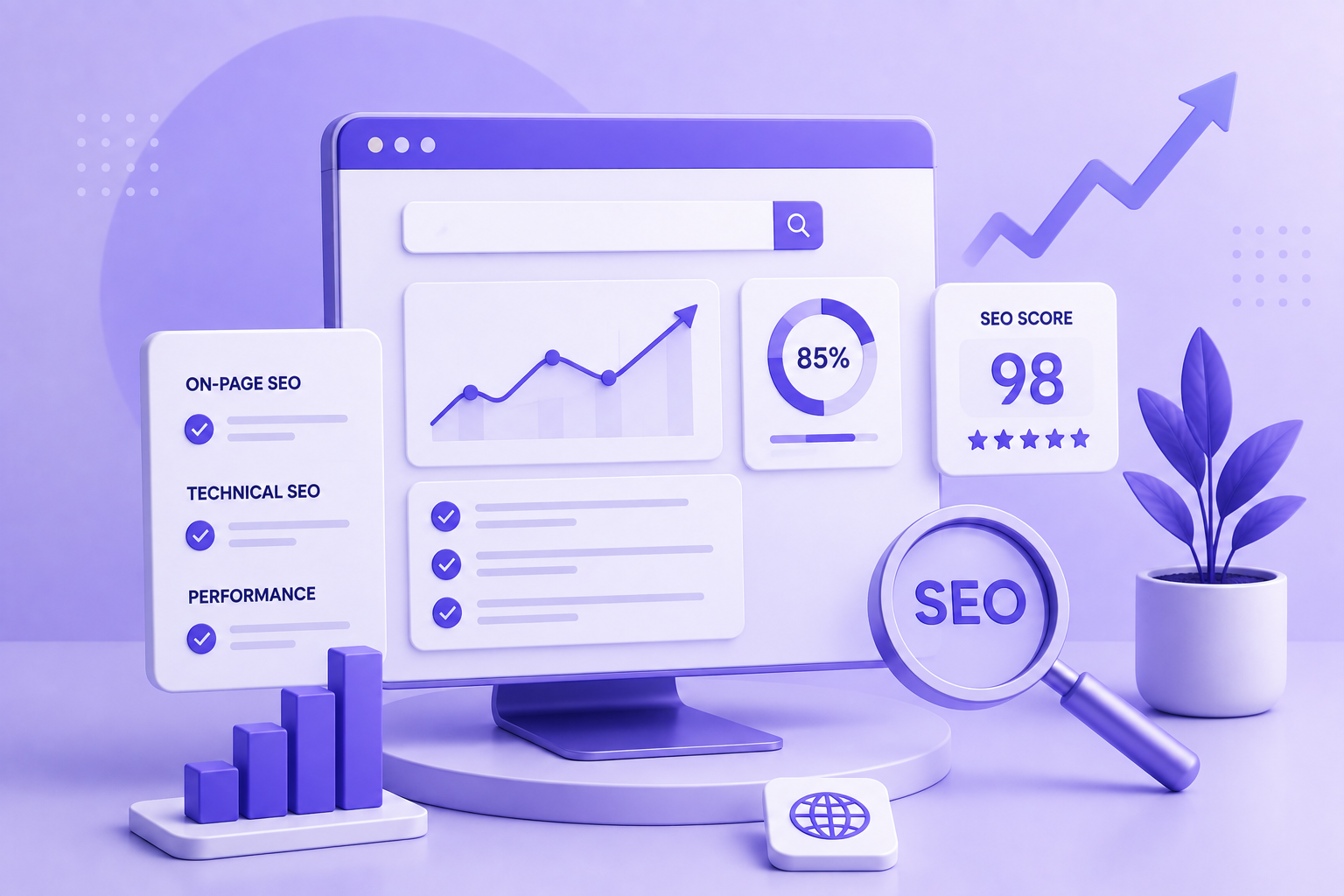 SEO and website optimization services — technical SEO, on-page optimization, and performance improvements